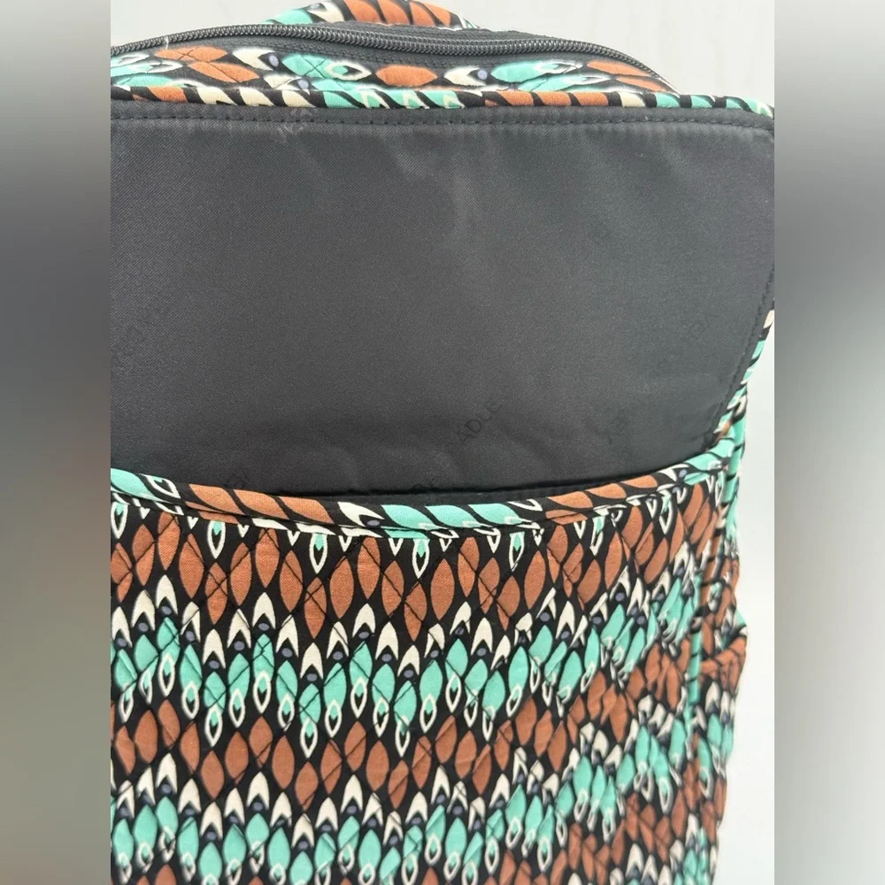Vera Bradley Sierra Stream Stylish Brown and Green Patterned Women's Backpack